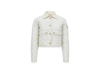 MONCLER Chitre Diamond-Quilted Padded Shirt Jacket "White"