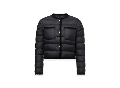 MONCLER Gencay Braided Trim Short Down Jacket "Black"
