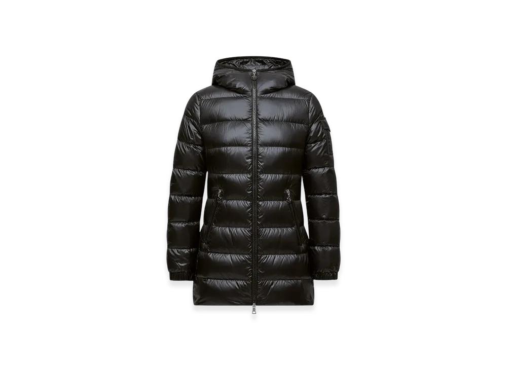 MONCLER Glements Hooded Mid-Length Down Jacket "Black"