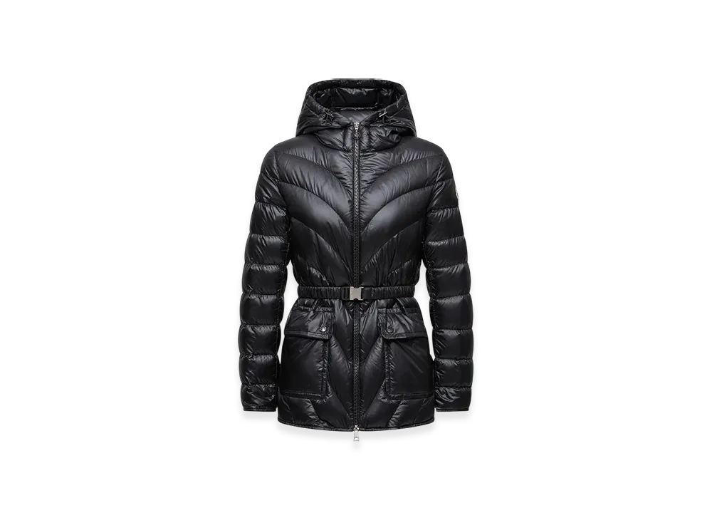MONCLER Argenno Hooded Mid-Length Down Jacket "Black"