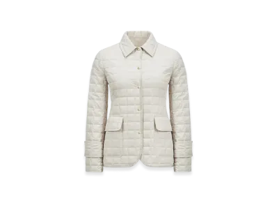 MONCLER Epinal Square-Quilted Down Shirt Jacket "White"