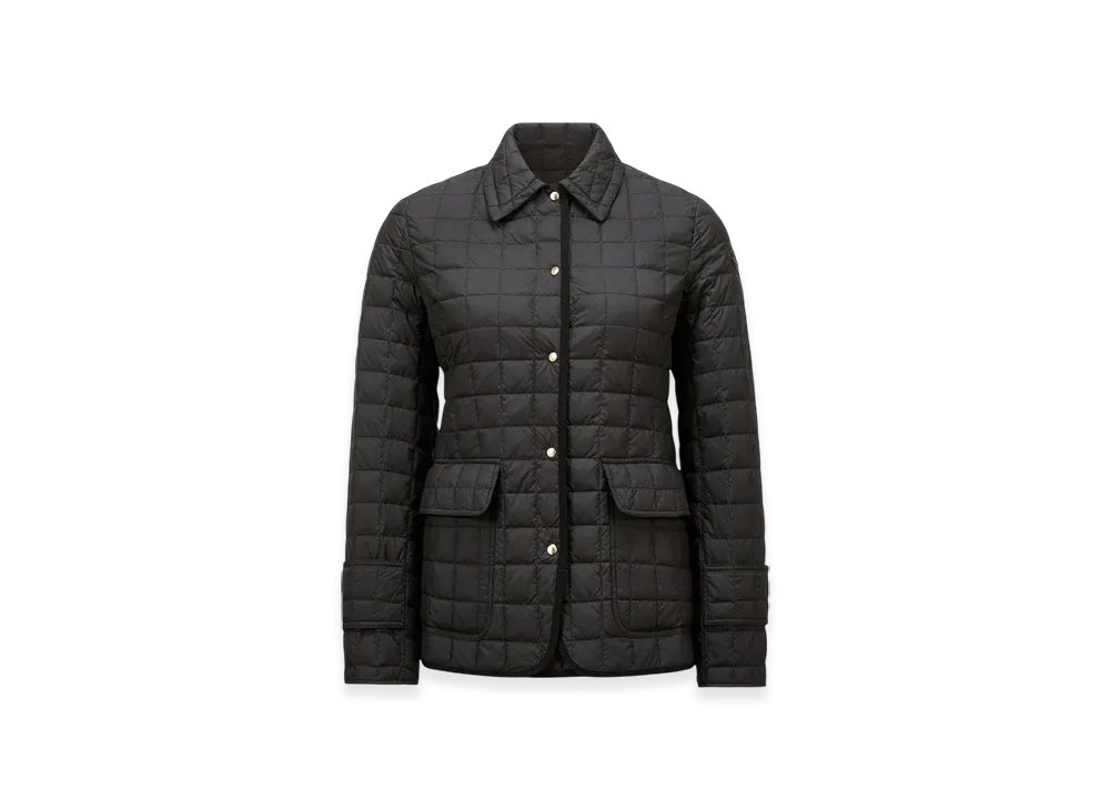 MONCLER Epinal Square-Quilted Down Shirt Jacket "Black"