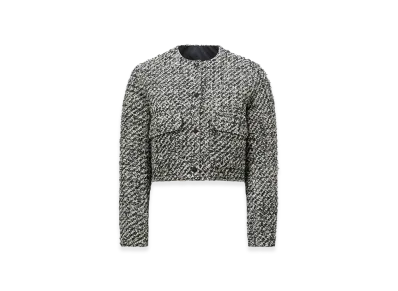 MONCLER Dauphin Tweed Short Down Jacket "Grey"