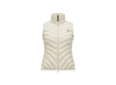 MONCLER Granes Diagonal-Quilted Down Gilet "Beige"