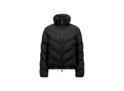 MONCLER Grignan Diagonal-Quilted Short Down Jacket "Black"