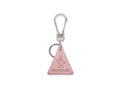 MONCLER Leather Logo Key Ring "Pink"