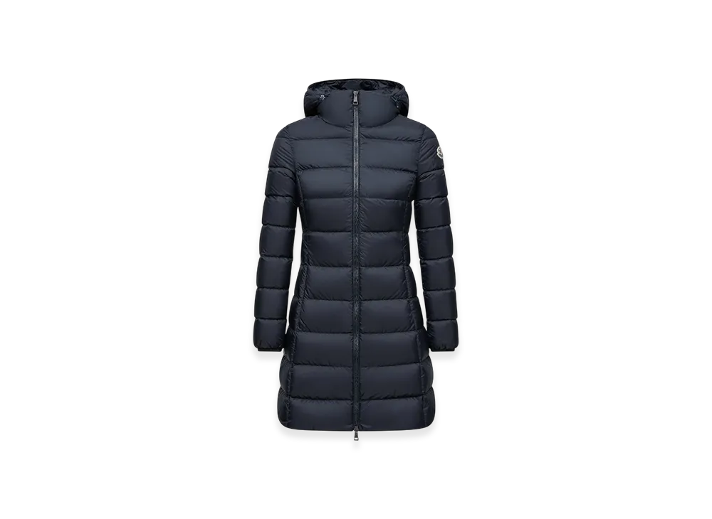 MONCLER Gie Hooded Long Down Jacket "Night Blue"