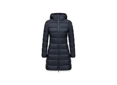 MONCLER Gie Hooded Long Down Jacket "Night Blue"