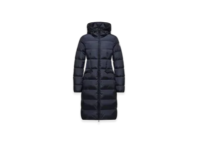 MONCLER Avocette Hooded Long Down Jacket "Night Blue"