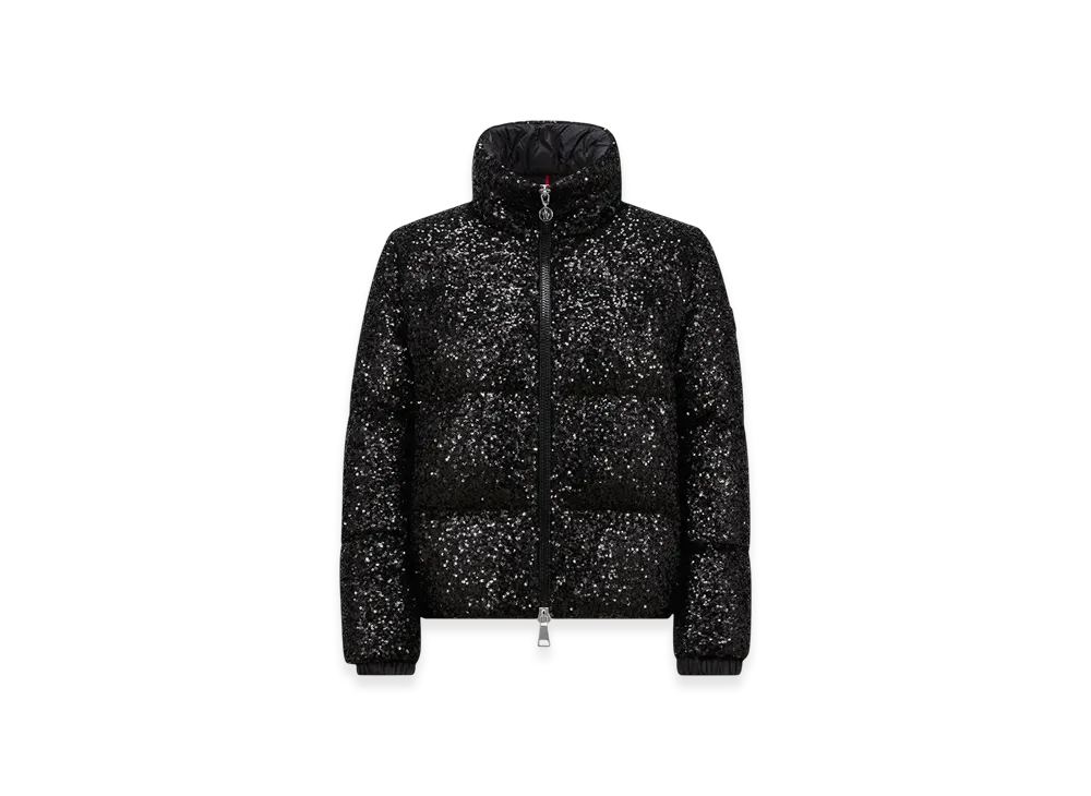 MONCLER Anternes Sequin-Embroidered Short Down Jacket "Black"