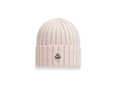 MONCLER Wool Beanie "Light Pink"