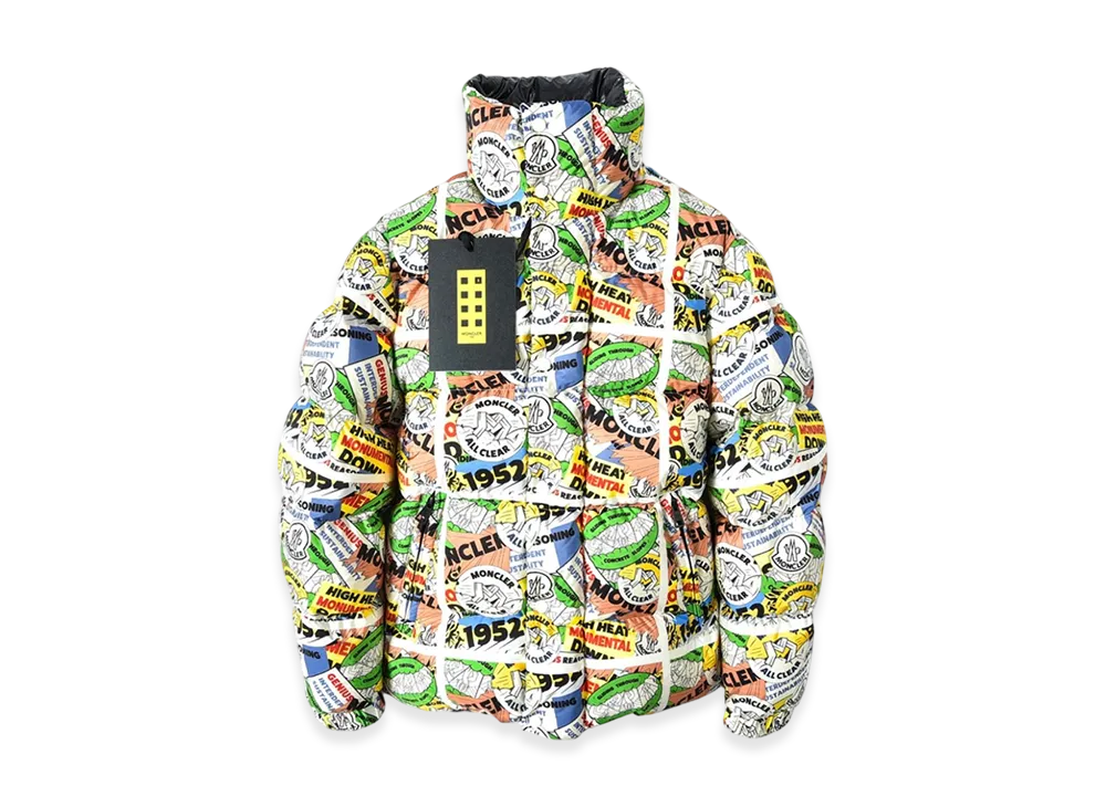 モンクレール x KUNITACHI GIUBBOTTO ジーニアス 1952 リバーシブル ダウンジャケット "マルチ/ブラック"