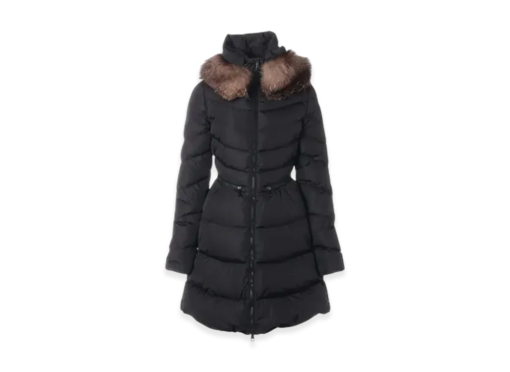 MONCLER Mirielon Fox Fur Nylon Down Coat "Black"