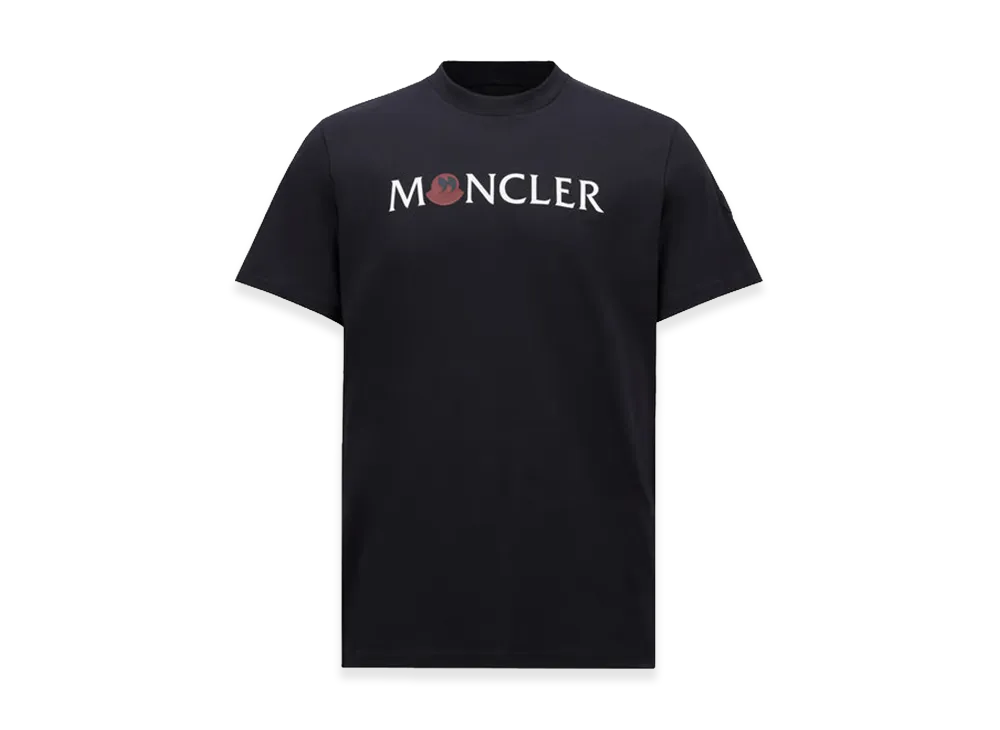 MONCLER Punctuation Logo Cotton T-Shirt "Navy"