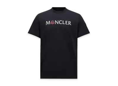 MONCLER Punctuation Logo Cotton T-Shirt "Navy"
