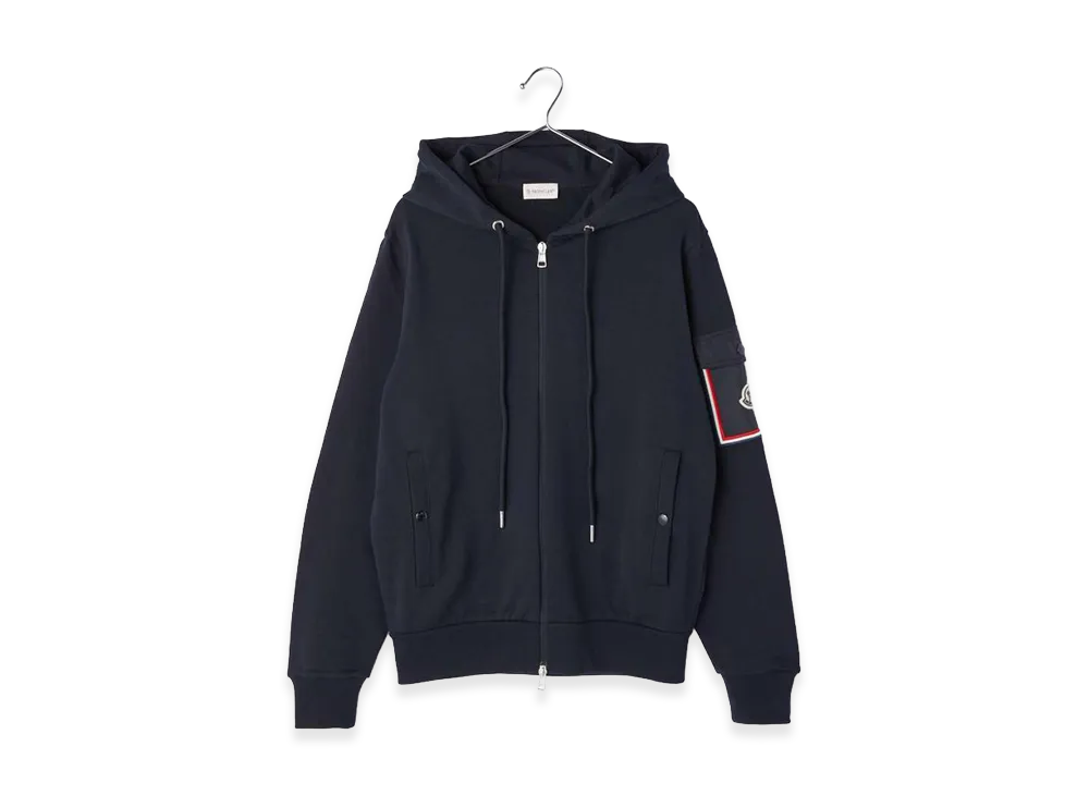 MONCLER Cotton Zip Hoodie "Navy"