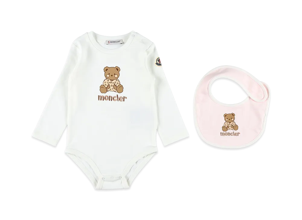 MONCLER Kids Jumpsuits "White/Pink"