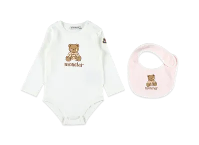 MONCLER Kids Jumpsuits "White/Pink"
