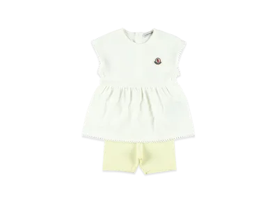 MONCLER Kids Dress And Shorts "White/Yellow"