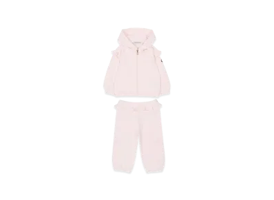 MONCLER Kids Complete Hoodie And Ruffle Joggers "Pink"