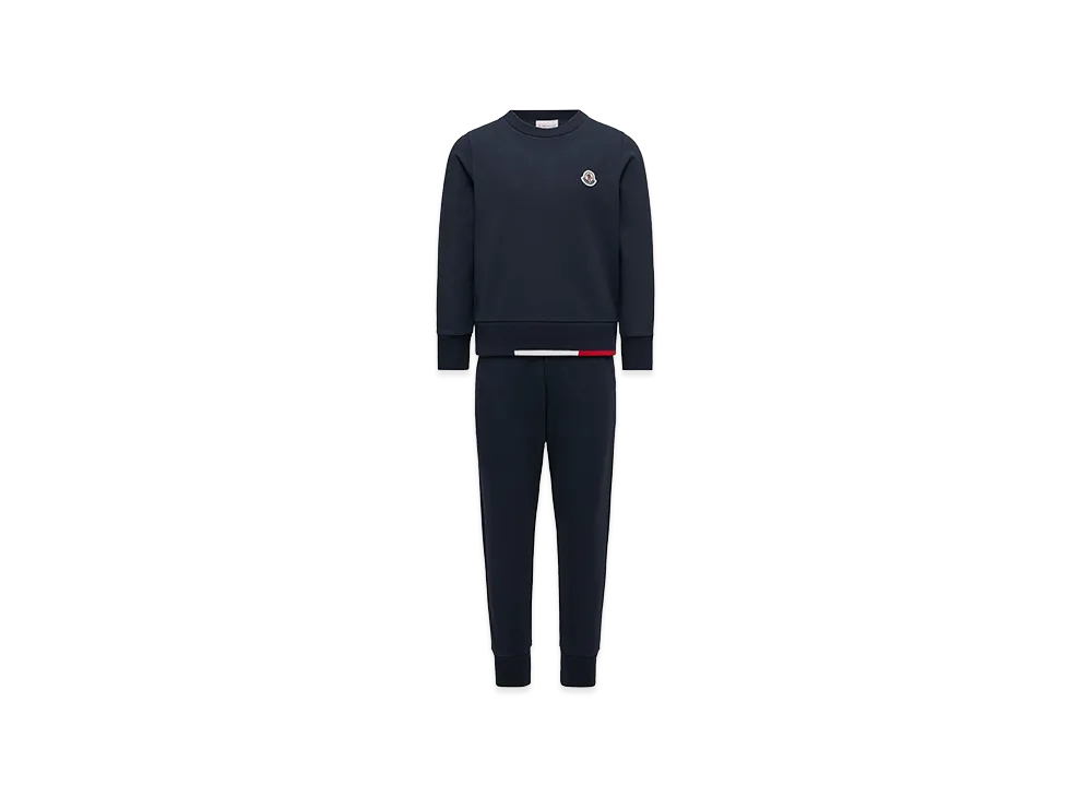 MONCLER Kids Tricolor Hem Sweatshirt And Joggers "Dark Blue"