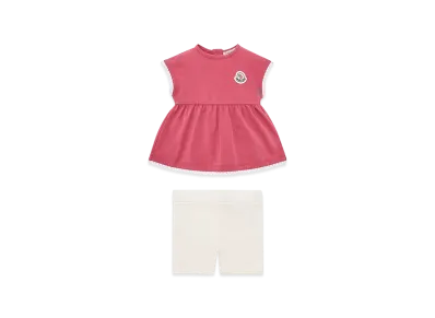 MONCLER Kids Dress And Shorts "Pink/White"