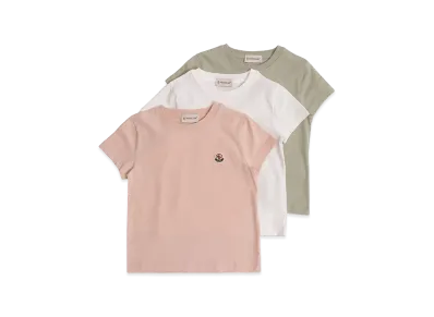 MONCLER Kids 3-Pack Logo Patch T-Shirt "Multicolor"