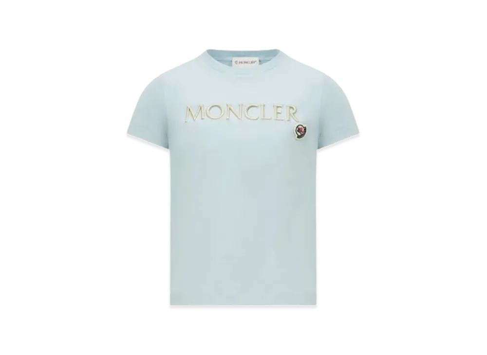 MONCLER Kids 3D Embroidery T-Shirt "Light Blue"