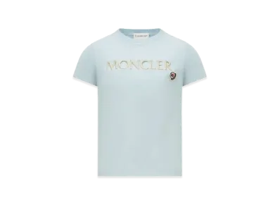 MONCLER Kids 3D Embroidery T-Shirt "Light Blue"