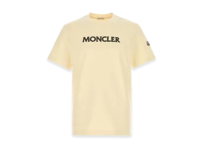 MONCLER Flocked Logo T-Shirt "Beige"