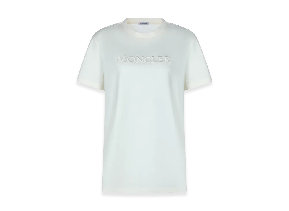 MONCLER Women's Logo Embroidery T-Shirt "White"