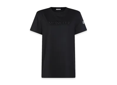 MONCLER Women's Logo Embroidery T-Shirt "Black"