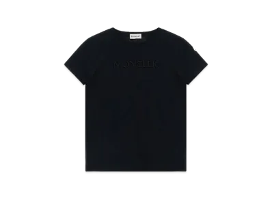 MONCLER Kids Logo Embroidery T-Shirt "Black"