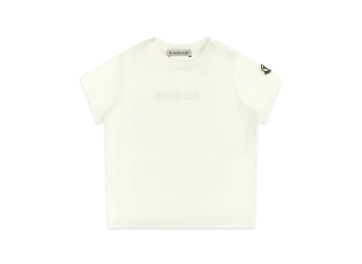MONCLER Kids Logo Embroidery T-Shirt "White"