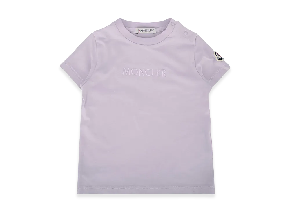 MONCLER Women's T-Shirt With Embroidered Logo "Purple"