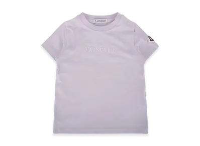 MONCLER Women's T-Shirt With Embroidered Logo "Purple"