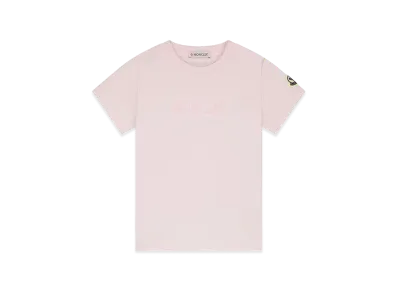 MONCLER Kids Logo Embroidery T-Shirt "Pink"