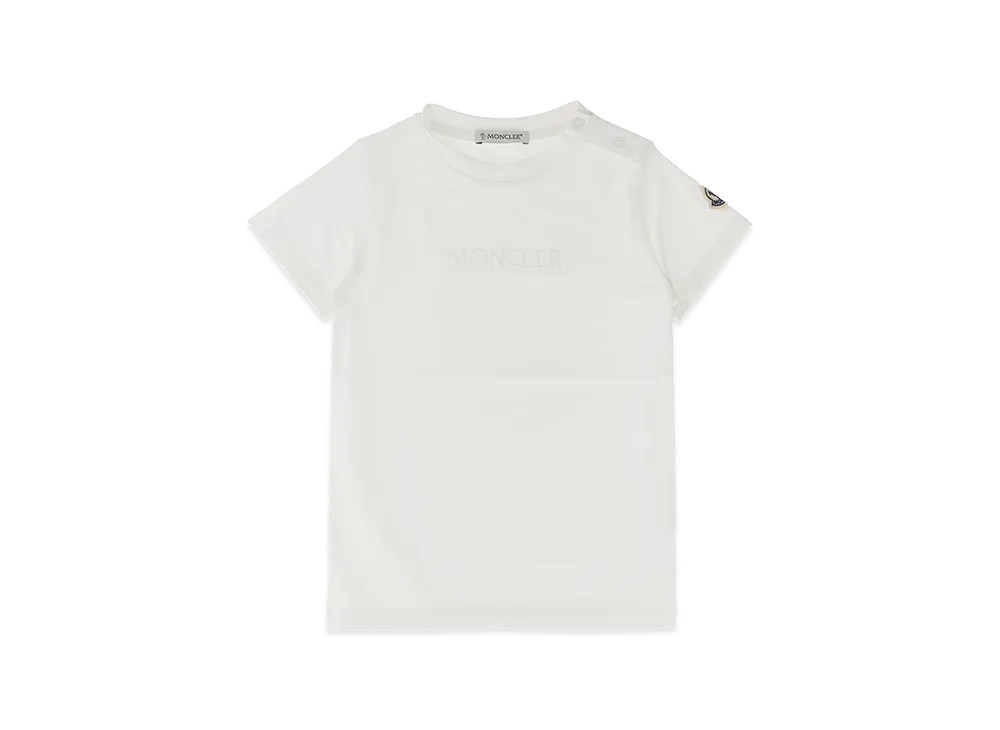MONCLER Kids Logo Embroidery T-Shirt "White"