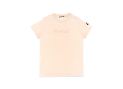 MONCLER Kids Logo Embroidery T-Shirt "Pink"