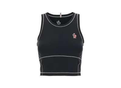 MONCLER Women's Logo Patch Sporty Top "Black"