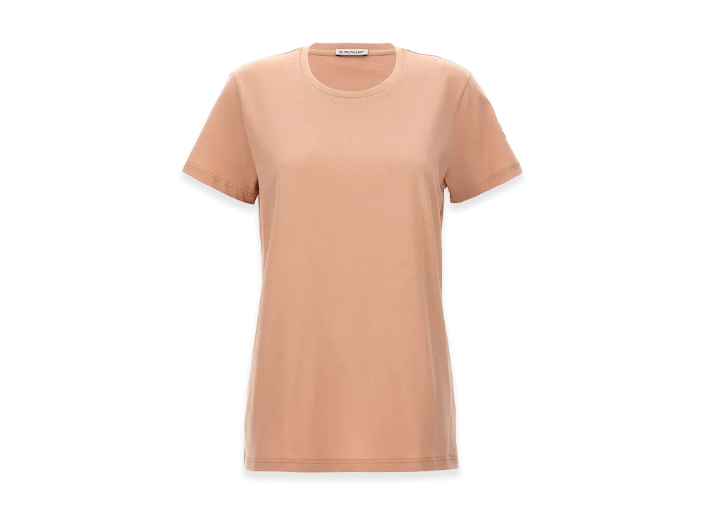 MONCLER Women's Logo Patch T-Shirt "Pink"