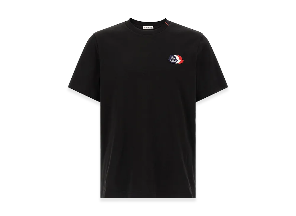 MONCLER Tricolor Logo Patch T-Shirt "Black"