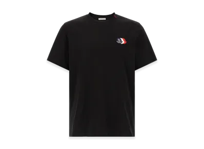 MONCLER Tricolor Logo Patch T-Shirt "Black"
