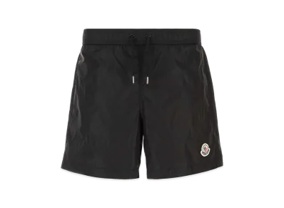 MONCLER Logo Patch Swim Shorts "Black"