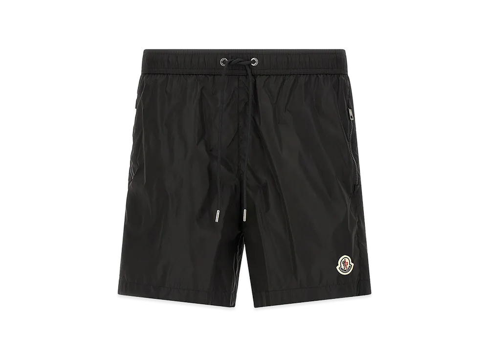 MONCLER Logo Patch Swim Shorts "Black"