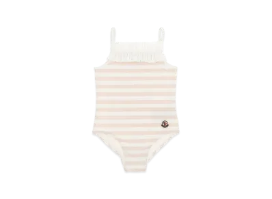 MONCLER Kids Striped One-Piece Swimsuit "Pink"