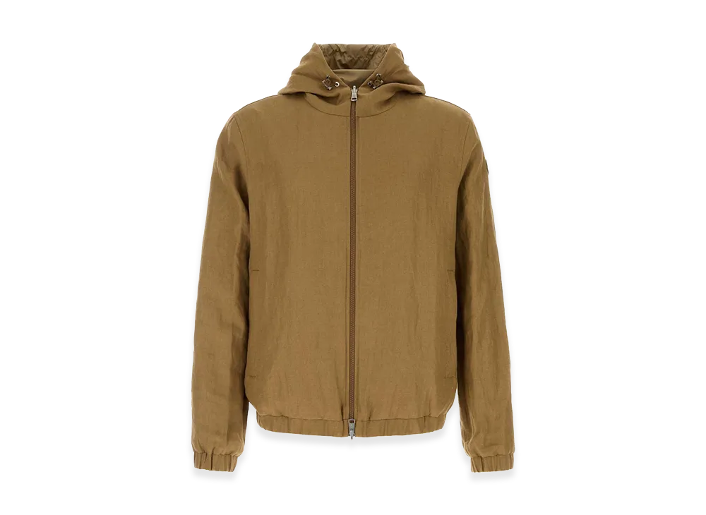 MONCLER Linen Duguay Reversible Jacket "Camel"