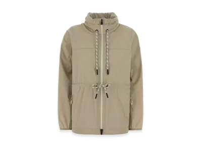 MONCLER Women's Cappuccino Stretch Nylon Soulare Windbreaker "Beige"