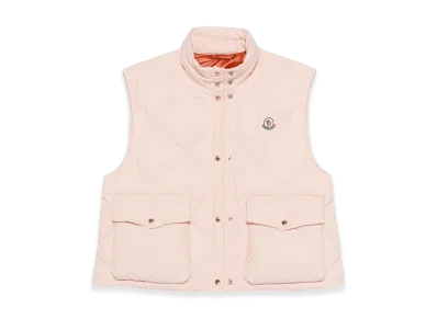 MONCLER Women's Nylon Sleeveless Biois Down Jacket "Light Pink"