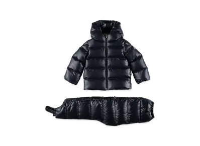 MONCLER Kids Deidre Woven Clothing Ensemble "Dark Blue"